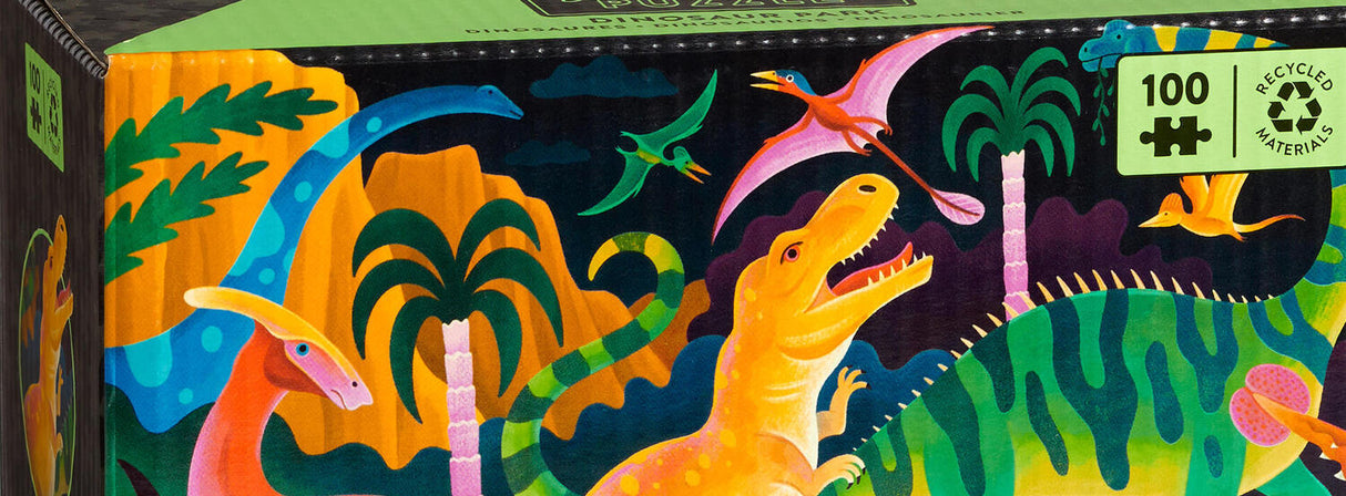 Dinosaur Park 100 Piece Glow in the Dark Puzzle