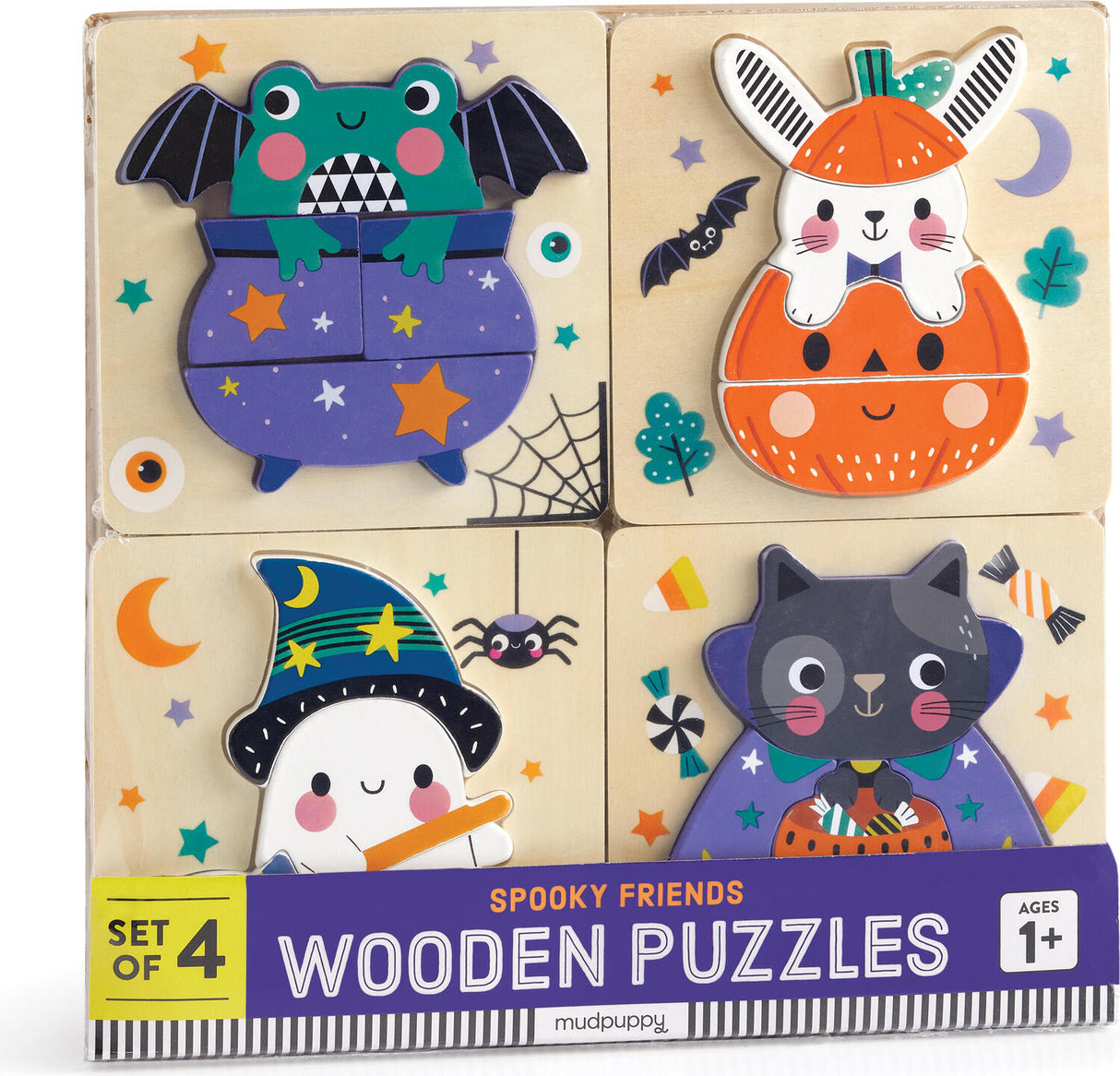Halloween Set of 4 Wood Puzzles