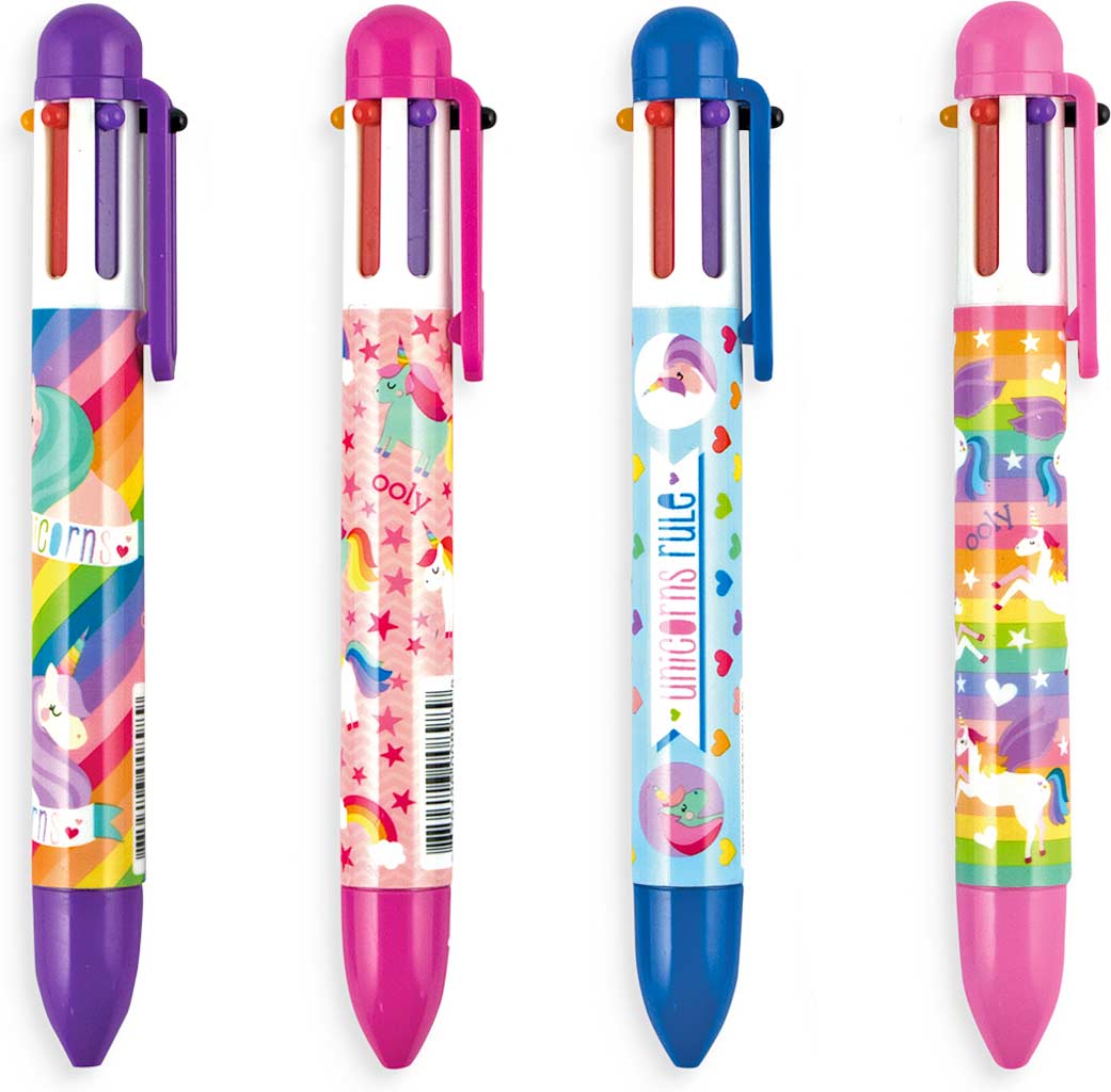 6 Click Pens - Unique Unicorns (assorted)