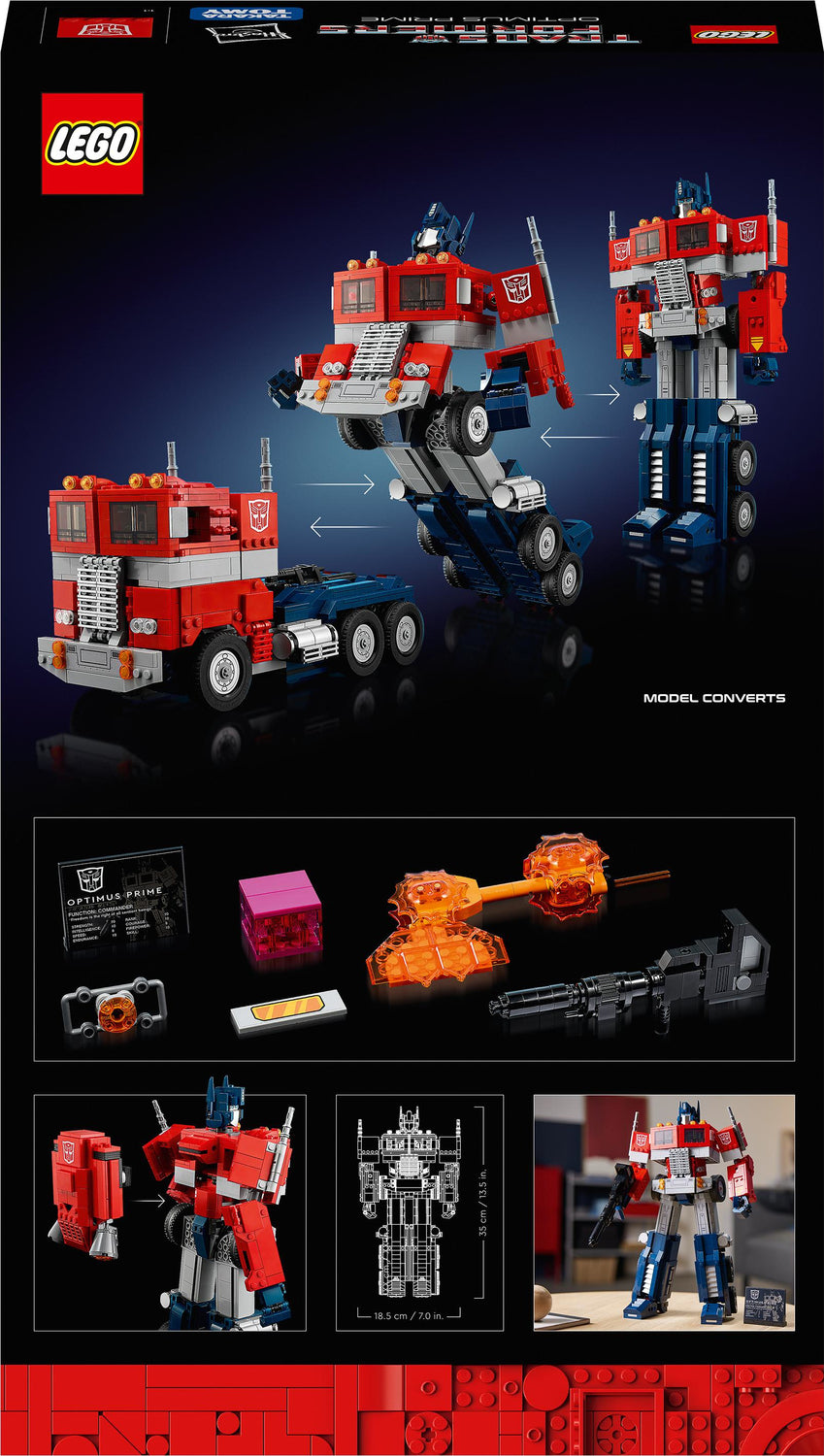 LEGO® Icons Optimus Prime Transformers Set