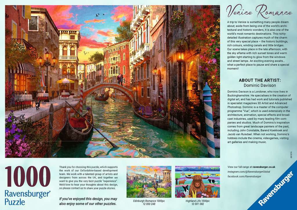 Venice Romance 1000 Pc Puzzle