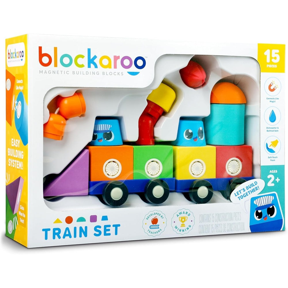 Blockaroo Magnetic Foam Blocks Train Set