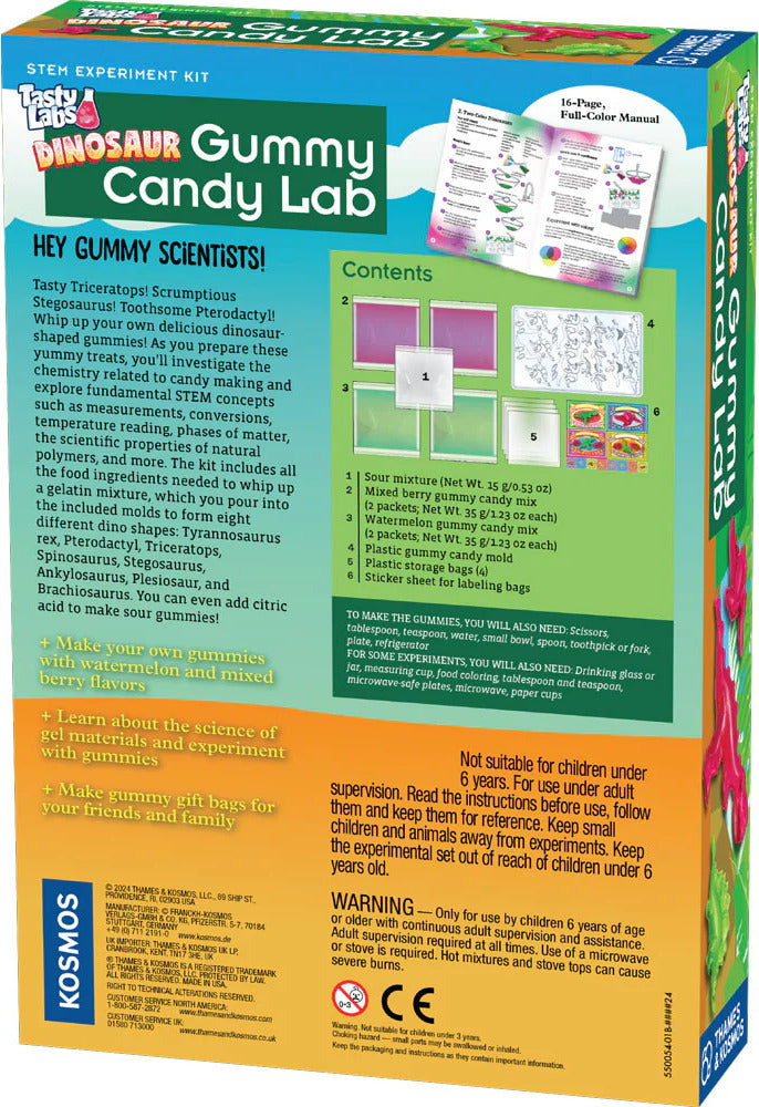 Dinosaur Gummy Candy Lab: Edible Science Experiment Kit