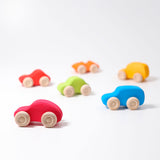Six Colored Wooden Cars