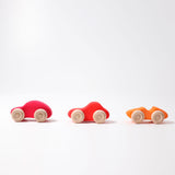 Six Colored Wooden Cars