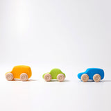Six Colored Wooden Cars