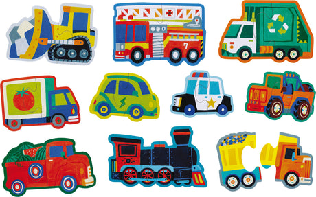 Let's Begin 2-Piece Box Puzzle - Vehicles