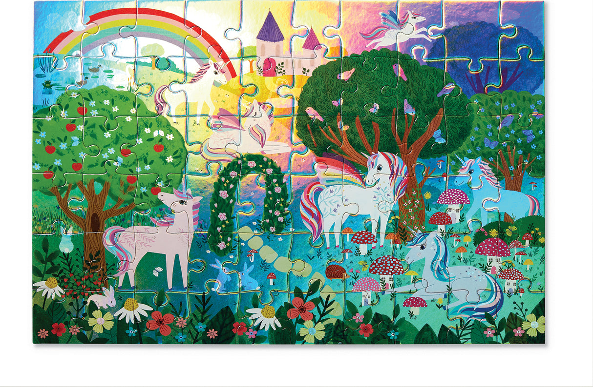 60-pc Foil Puzzle - Sparkling Unicorn