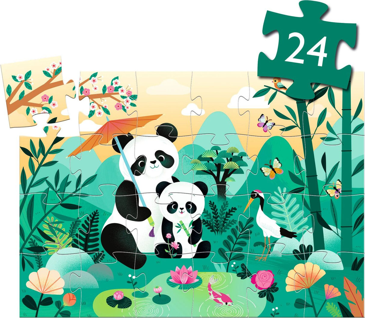 Leo The Panda 24pc Silhouette Jigsaw Puzzle