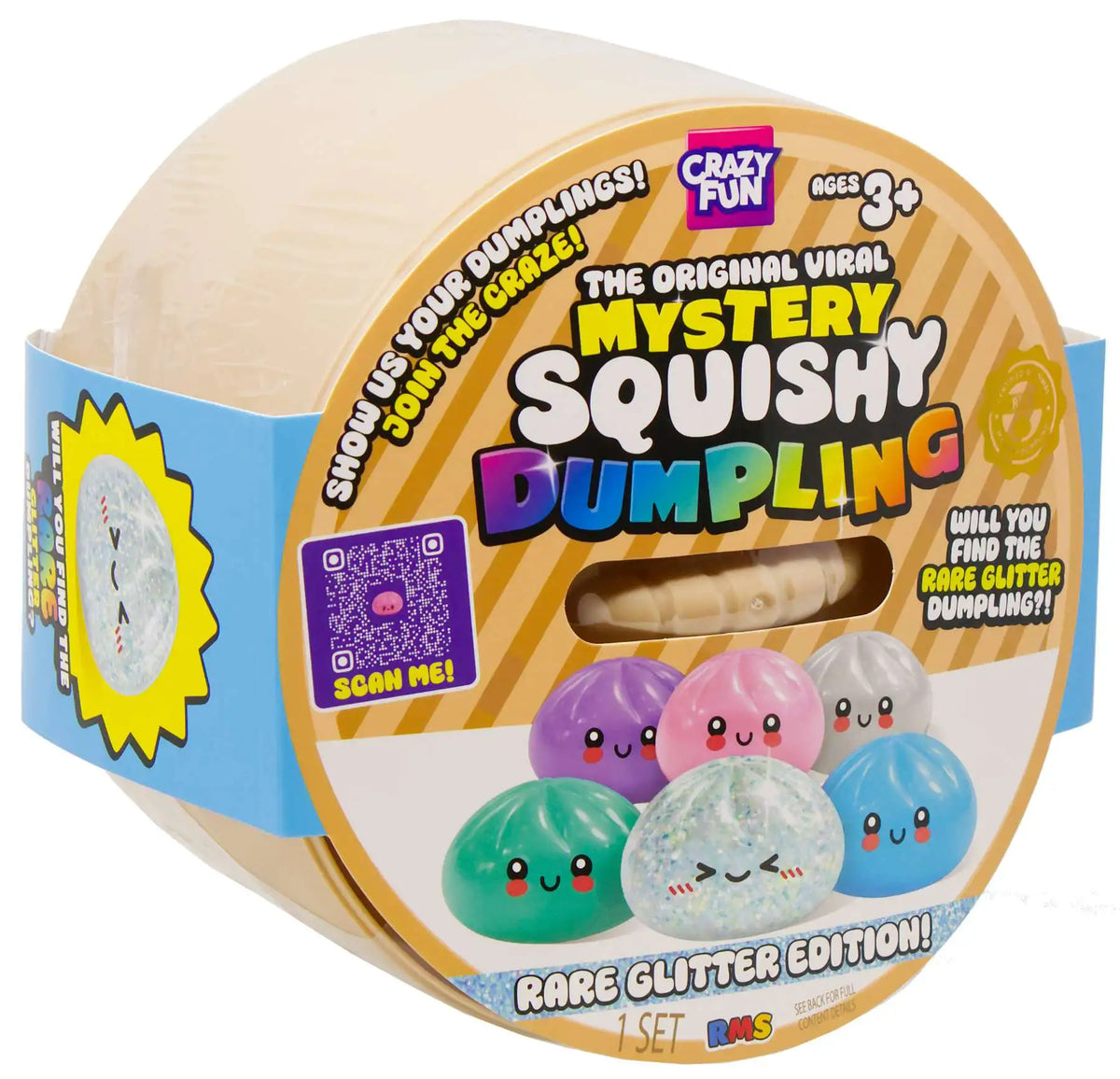 7" RMS Mystery Squishy Dumpling Rare Glitter Edition
