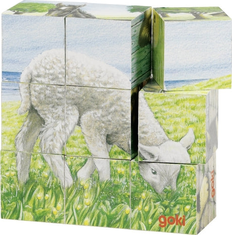 Cube Puzzle - Farm Animals