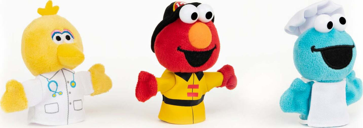 Sesame Street People In Your Neighborhood Finger Puppets Set of 3, 3 In