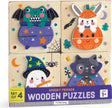Halloween Set of 4 Wood Puzzles