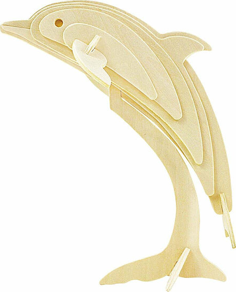 3D Classic Wooden Puzzle - Dolphin
