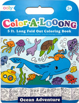Color-A-Looong 5' Fold Out Kids Coloring Book - Ocean Adventure