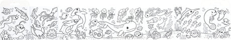 Color-A-Looong 5' Fold Out Kids Coloring Book - Ocean Adventure