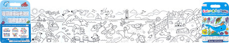 Color-A-Looong 5' Fold Out Kids Coloring Book - Ocean Adventure