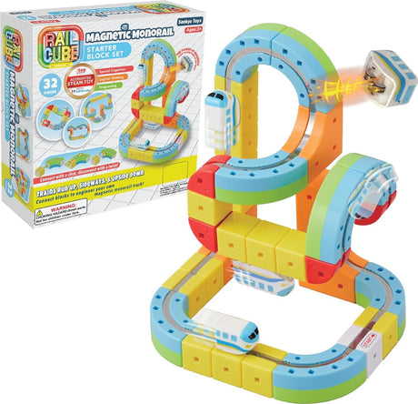 Rail Cube - Magnetic Monorail Starter Set