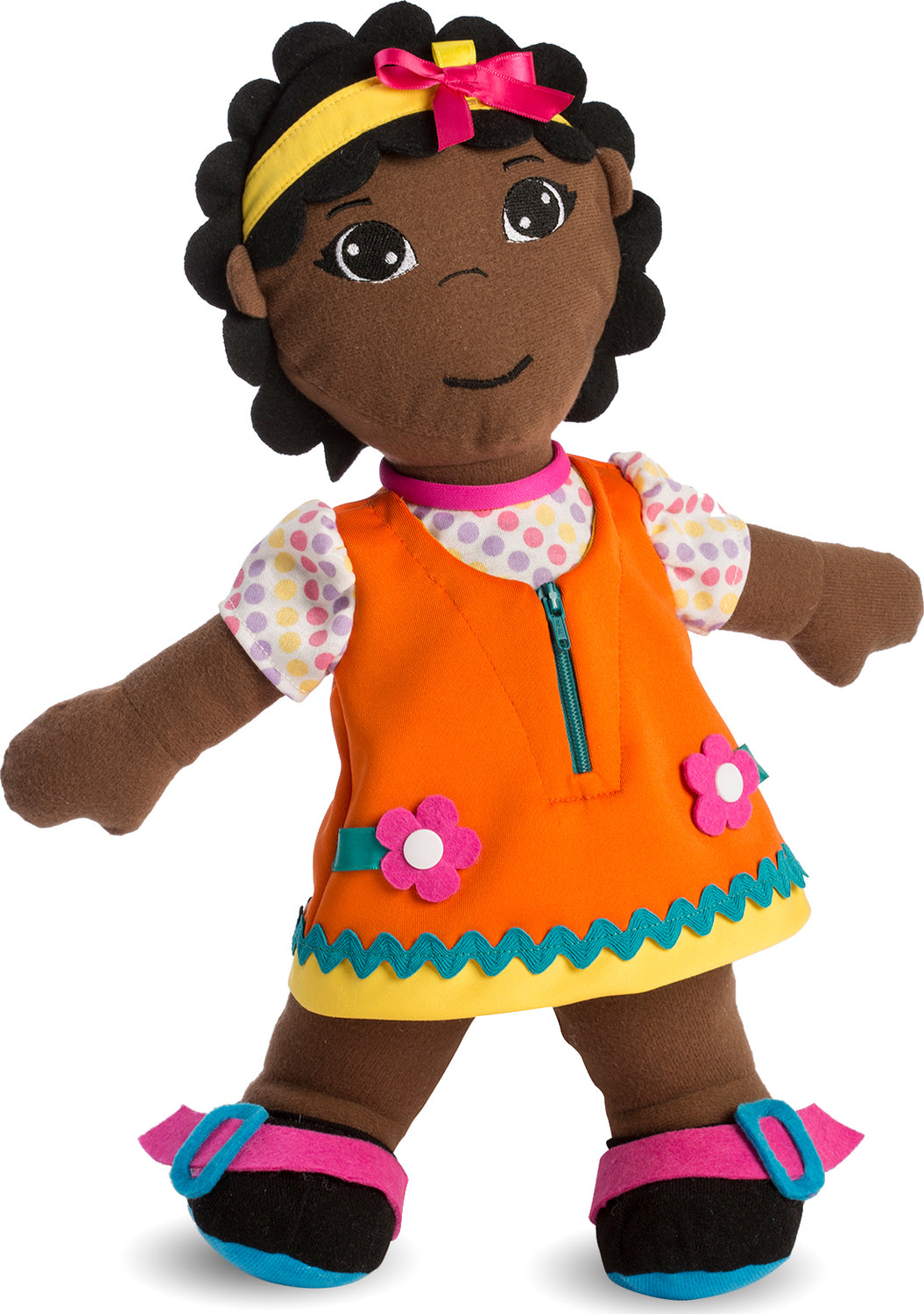 Washable Fastening Doll: African Girl