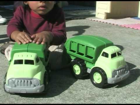 Green Recycling Truck