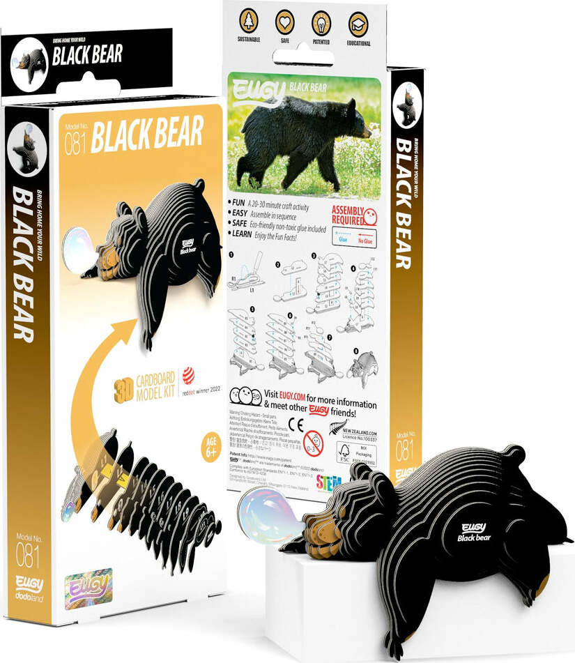 EUGY Black Bear 3D Puzzle