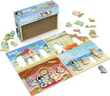 Bluey Wooden Puzzles with Bingo, Mum, and Dad Characters