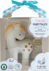 Shining Stars Unicorn Natural Organic Rubber Rattle With Crinkle Wings