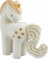 Shining Stars Unicorn Natural Organic Rubber Rattle With Crinkle Wings
