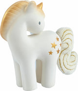 Shining Stars Unicorn Natural Organic Rubber Rattle With Crinkle Wings