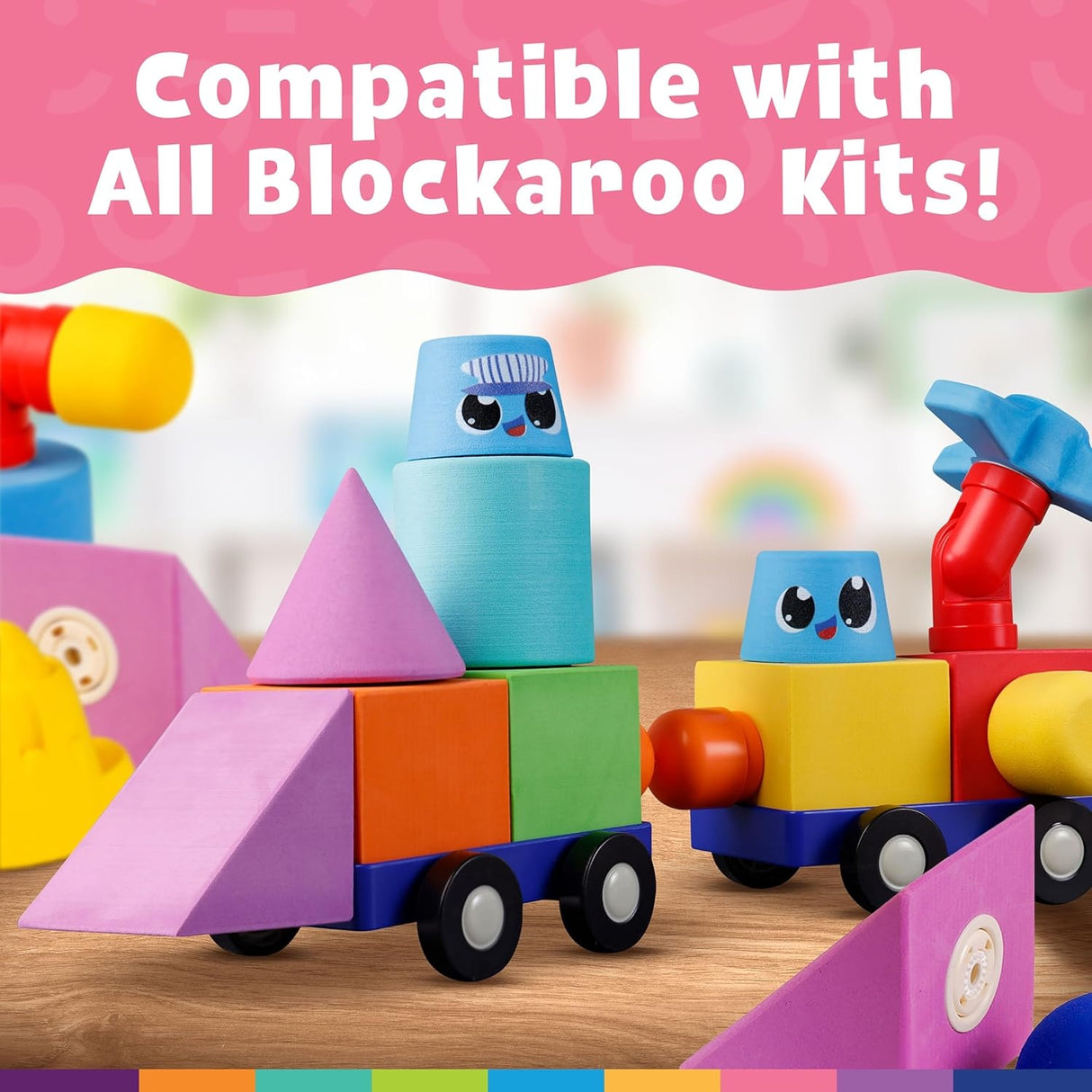 Blockaroo Magnetic Foam Blocks Train Set
